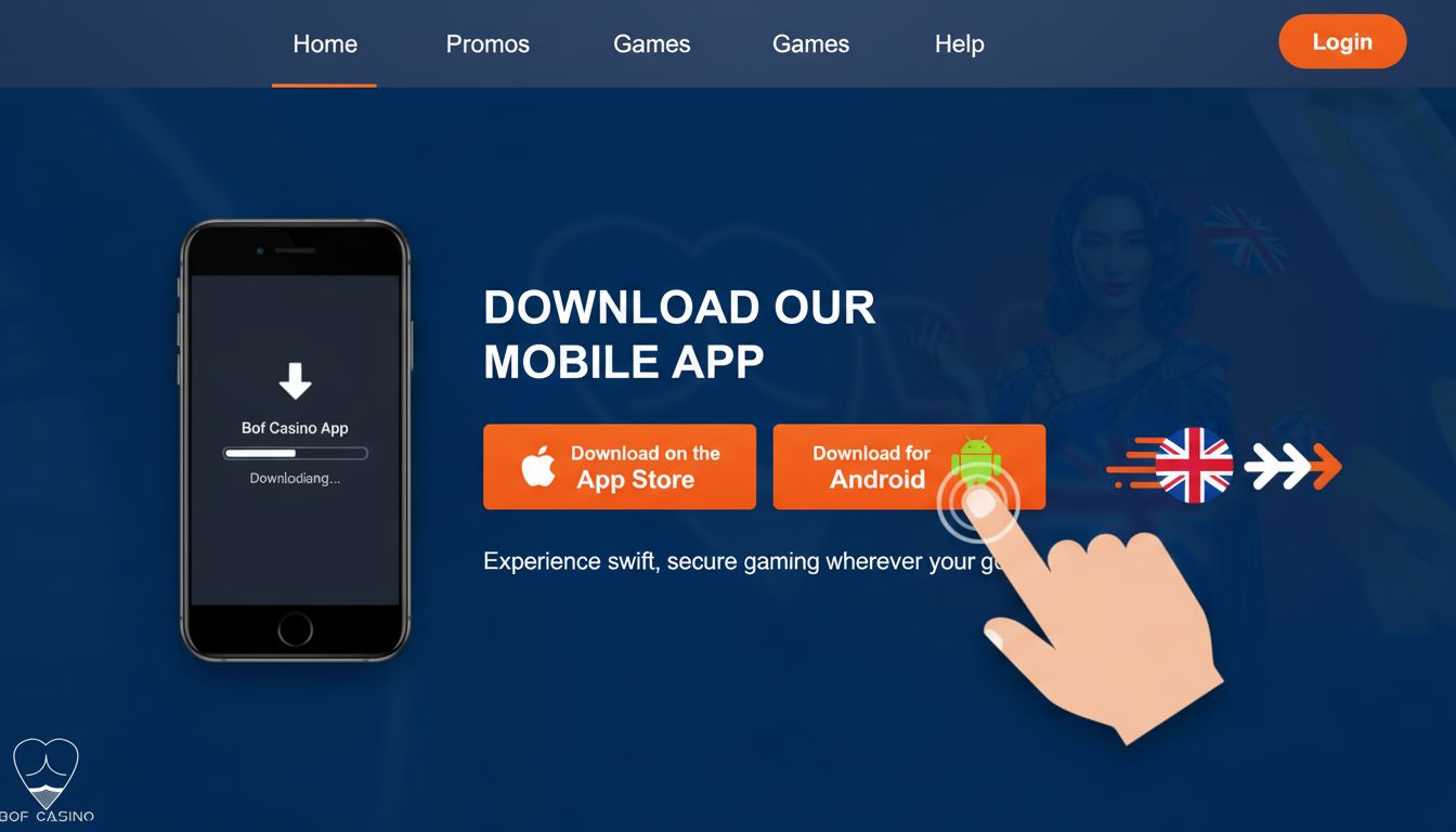Mobile screen showing download in progress with UK branding
