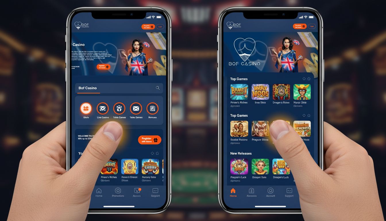 Comparison of iPhone and Android showing responsive interface